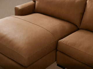 Signature Dune Leather Two Piece Chaise Sectional