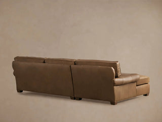 Colby Leather Two-Piece Chaise Sectional