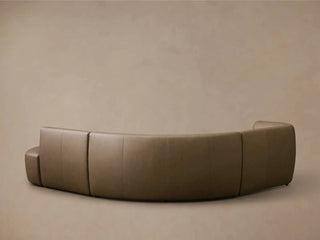 Lovina Leather Four-Piece Sectional with Ottoman