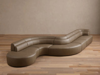 Lovina Leather Five-Piece Sectional