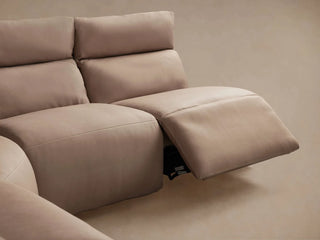 Rowland Tailored Leather Five-Piece Armless Motion Corner Sectional