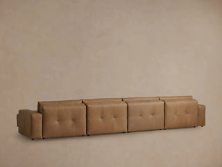 Keegan Leather Six-Piece Sectional