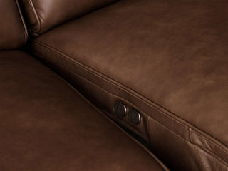 Borough Leather Four-Piece Motion Sectional