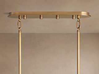 Modern Tiered Reeded Glass Oval Chandelier