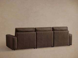 Kipton Wide-Arm Leather Three-Piece Motion Modular Sofa
