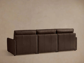Kipton Slim Arm Leather Three-Piece Motion Modular Sofa