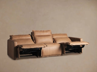 Rowland Leather Three-Piece Motion Modular Sofa