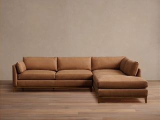 Bainbridge Leather Two-Piece Bumper Sectional