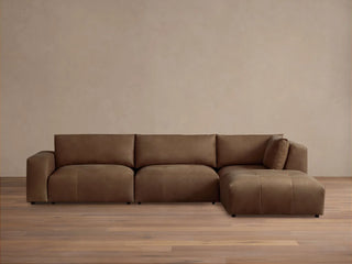 Keegan Leather Four-Piece Sectional