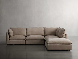 Owen Nubuck Leather Five-Piece Sectional