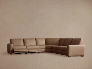 Remington Leather Five-Piece Motion Corner Sectional