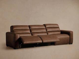 Borough Leather Three-Piece Motion Sofa