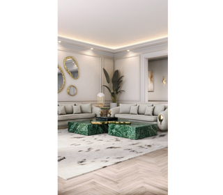 Luxury Black & White Coffee Table with Sculptural Design & High Gloss Finish