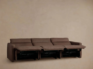 Rowland Tailored Leather Three-Piece Motion Modular Sofa
