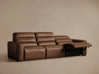 Borough Leather Three-Piece Motion Sofa