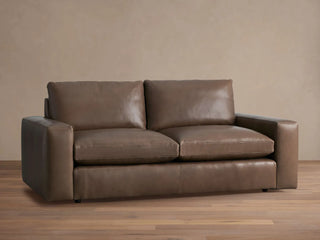Kipton Wide Arm Leather Sofa