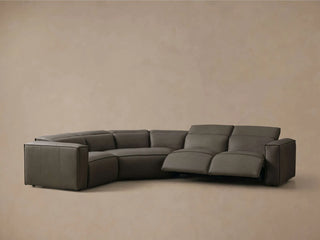 Coburn Motion Leather Four-Piece Corner Wedge Sectional