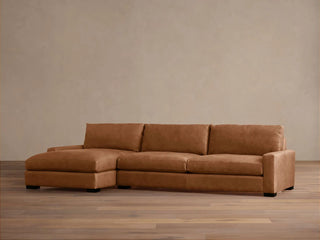 Remington Leather Two-Piece Chaise Sectional