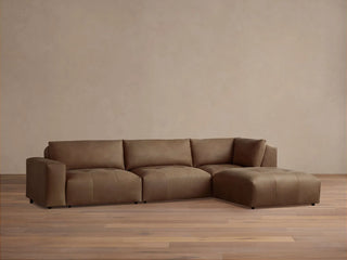 Keegan Leather Four-Piece Sectional