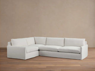 Kipton Slim Arm Slipcovered Two-Piece Sectional