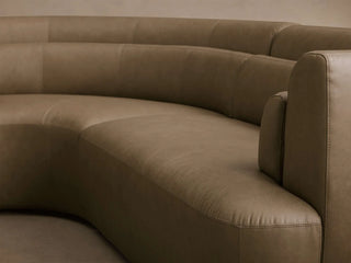 Lovina Leather Four-Piece Sectional with Ottoman