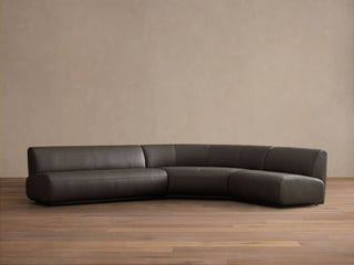 Gianni Leather Three-Piece Armless Sectional