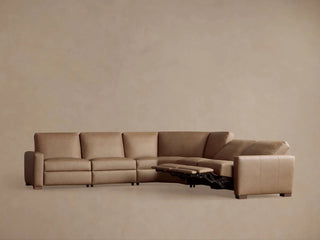Remington Leather Five-Piece Motion Corner Sectional