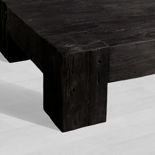 Ubud Square Reclaimed Teak Coffee Table Wood Living Room Center Tea Table Vintage Cocktail Table