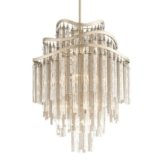 Huge Post-modern Hollow Glass Tube Tassel Chandelier for Living Room/Foyer/Villa/Stairs