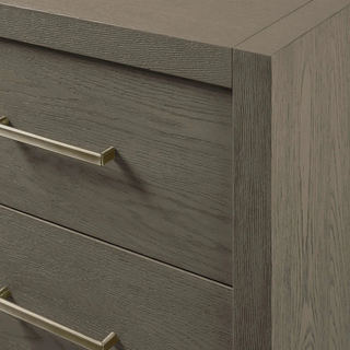 Tall Solid Wood Nightstand with 2 Drawers – Rustic Bedside Table Storage Cabinet for Bedroom