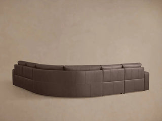Brennan Leather Five-Piece Motion Corner Sectional