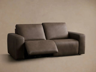 Brennan Leather Two-Piece Motion Sofa in Dante Cappuccino