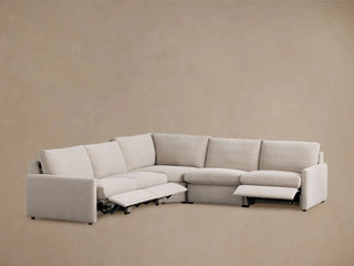Kipton Slim Arm Five-Piece Motion Corner Sectional