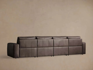 Brennan Leather Four-Piece Motion Sectional