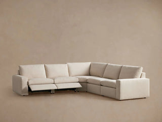 Kipton Wide Arm Five-Piece Motion Corner Sectional