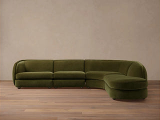 Milana Four-Piece Bumper Sectional