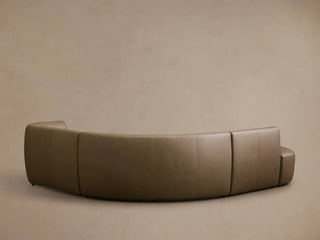 Lovina Leather Four-Piece Sectional with Ottoman