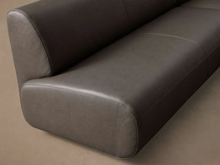 Gianni Leather Three-Piece Armless Sectional