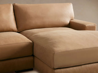 Norwalk Leather Two-Piece Chaise Sectional