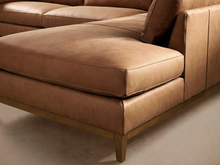 Bainbridge Leather Two-Piece Bumper Sectional