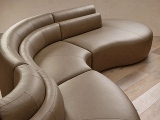 Lovina Leather Five-Piece Sectional