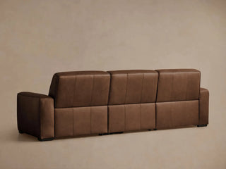 Borough Leather Three-Piece Motion Sofa