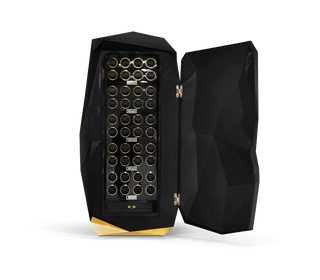 Luxury Diamond Floor Safe with Hidden Watch Winder & Certified High-Security Storage System