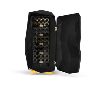Luxury Diamond Floor Safe with Hidden Watch Winder & Certified High-Security Storage System
