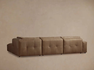 Keegan Leather Four-Piece Sectional