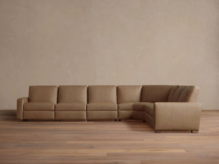 Remington Leather Six-Piece Motion Sectional