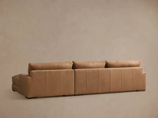 Norwalk Leather Two-Piece Chaise Sectional