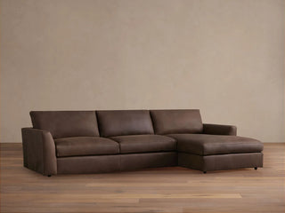 Vernon Leather Two-Piece Chaise Sectional