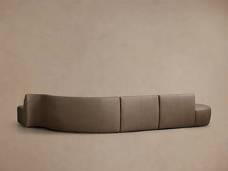 Lovina Leather Four-Piece Bumper Sectional
