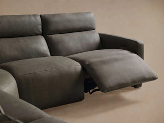 Rowland Tailored Leather Six-Piece Motion Sectional